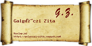 Galgóczi Zita névjegykártya
