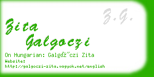 zita galgoczi business card